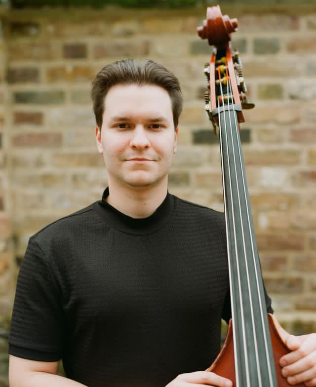 Portrait close-up with bass